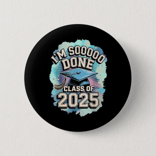2025年卒業2025年米国国旗のClを完了したIm 缶バッジ (正面)