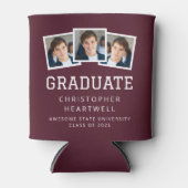 2025年卒業3写真ブルゴーニュ白スポーティ 缶クーラー (正面)