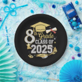 2025年卒業8年生 ペーパープレート (パーティー)