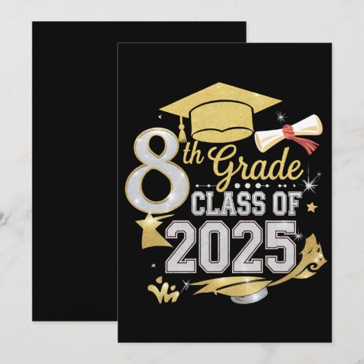 2025年卒業8年生 招待状 (正面/裏面)