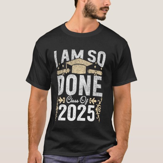 2025年卒業 そろそろやめたい 高校卒業おめでとう 2025年卒 Tシャツ (正面)