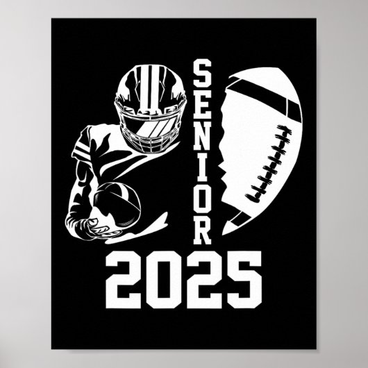 2025年卒業 アメリカン・フットボール 高校・大学の卒業祝い ポスター (正面)