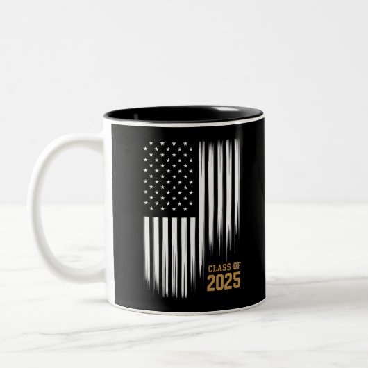 2025年卒業 アメリカ国旗 シニアクラス ツートーンマグカップ (左)