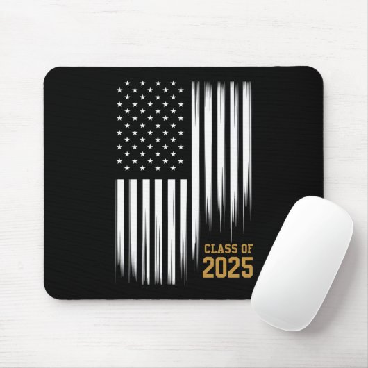 2025年卒業 アメリカ国旗 シニアクラス マウスパッド (マウス)