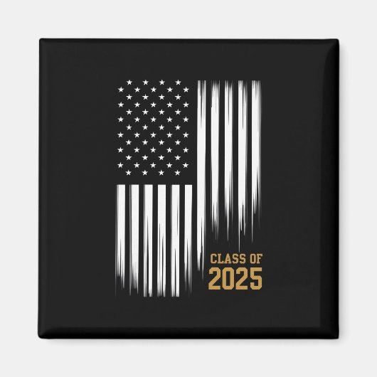 2025年卒業 アメリカ国旗 シニアクラス マグネット (正面)