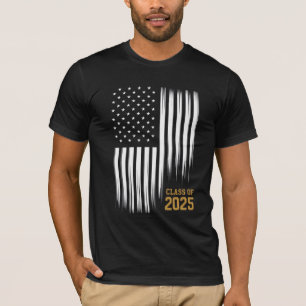 2025年卒業 アメリカ国旗 シニア卒業式 Tシャツ