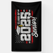 2025年卒業 アメリカ国旗 シニア 2025 横断幕 (縦)