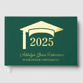 2025年卒業 グリーンカレッジ大学帽子 ゲストブック (正面)