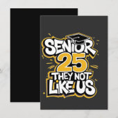 2025年卒業 君たちを好きじゃない 卒業式 卒業生 招待状 (正面/裏面)