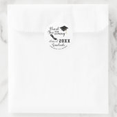 2025年卒業、白黒学級 ラウンドシール (バッグ)