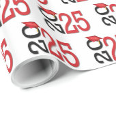 2025年卒業（赤と黒） ラッピングペーパー (ロールコーナー)