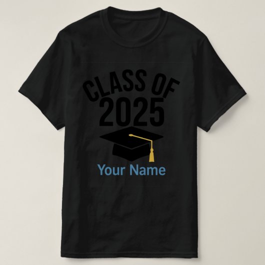 🎓 2025年卒業Tシャツのクラス – 名前をカスタムする Tシャツ (デザイン正面)