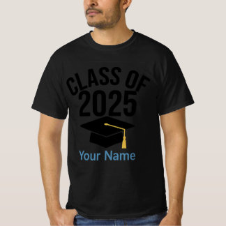🎓 2025年卒業Tシャツのクラス – 名前をカスタムする Tシャツ
