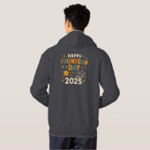 2025年友情の日|キュートな落書きの友達Tシャツ パーカ (裏面フル)