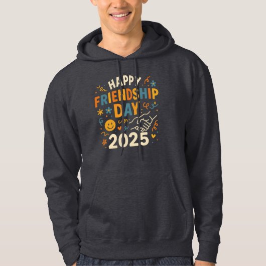 2025年友情の日|キュートな落書きの友達Tシャツ パーカ (正面)