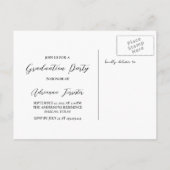 2025年台本の大学院の写真のクラスエレガント インビテーションポストカード (裏面)