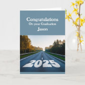 2025年名前をカスタムする卒業 カード (黄色い花)