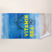 2025年夏にぴったりのビタミン海 ビーチタオル (正面)