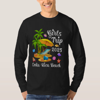 2025年夏休みガールズトリップ コスタリカのビーチ Tシャツ
