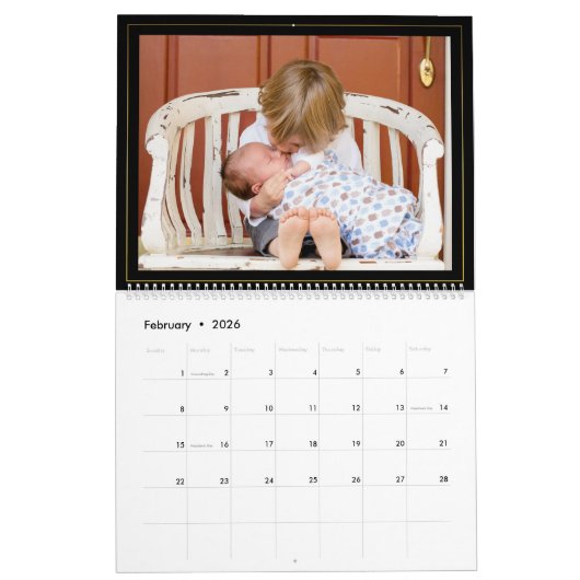 2025年大型カレンダーに自分の写真を追加 カレンダー (2月 2026)