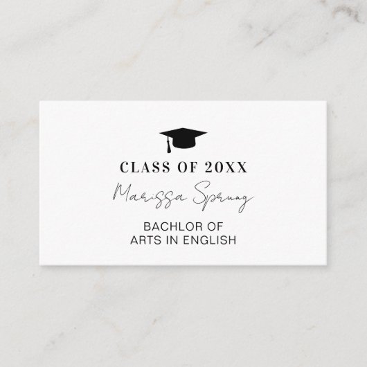 2025年大学卒業者カスタム卒業党の種類 エンクロージャーカード (正面)