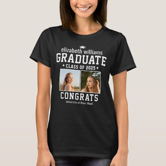2025年大学卒業 名前 Tシャツ (正面)