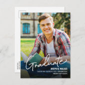 2025年大学大学院写真パーソナライズされた 案内ポストカード (正面/裏面)