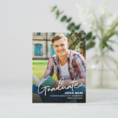 2025年大学大学院写真パーソナライズされた 案内ポストカード (スタンド正面)