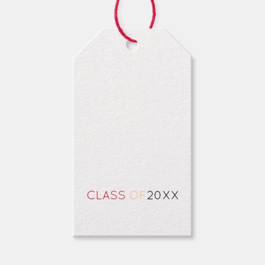 2025年大学院カラーおもしろいのクラスモダン ギフトタグ (正面)