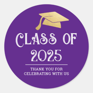 2025年大学院ハット Thank You Purple ラウンドシール
