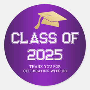 2025年大学院ハット Thank You Purple ラウンドシール