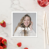 2025年大学院パーソナライズされた写真名 スタンダードカクテルナプキン (インサイチュ)