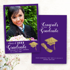 2025年大学院写真パープル卒業 案内状