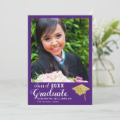 2025年大学院写真パープル卒業 案内状 (スタンド正面)