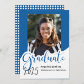 2025年大学院王室の写真青のお知らせ 案内状 (正面/裏面)