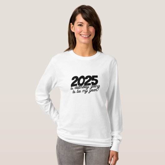 2025年大晦日の女子長袖Tシャツ Tシャツ (正面フル)