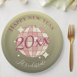 2025年大晦日ディナーパーティーの装飾 ペーパープレート