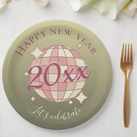 2025年大晦日ディナーパーティーの装飾 ペーパープレート