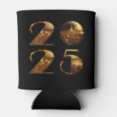 2025年大晦日パーティー – ボール – ニューヨーク金ゴールド- 缶クーラー (裏面)