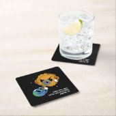 2025年太陽の日食光爆弾パーソナライズされた スクエアペーパーコースター (インサイチュ)