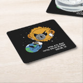 2025年太陽の日食光爆弾パーソナライズされた スクエアペーパーコースター (アングル)