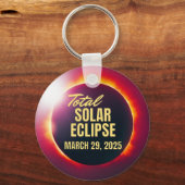 2025年太陽の皆既食 キーホルダー (正面)