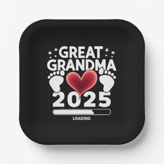 2025年妊娠発表！ひ孫ができます ペーパープレート (正面)