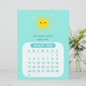 2025年威厳がある月かわいいのカやる気を起こさせるレンダー 招待状 (スタンド正面)