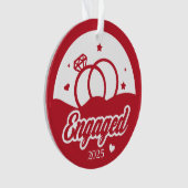 2025年婚約した永遠の始まりパーソナライズされた オーナメント (正面)