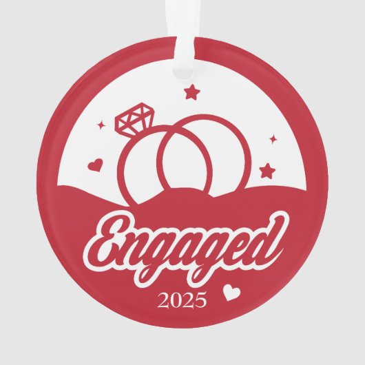 2025年婚約した永遠の始まりパーソナライズされた オーナメント (裏面)