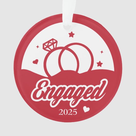 2025年婚約した永遠の始まりパーソナライズされた オーナメント (正面)