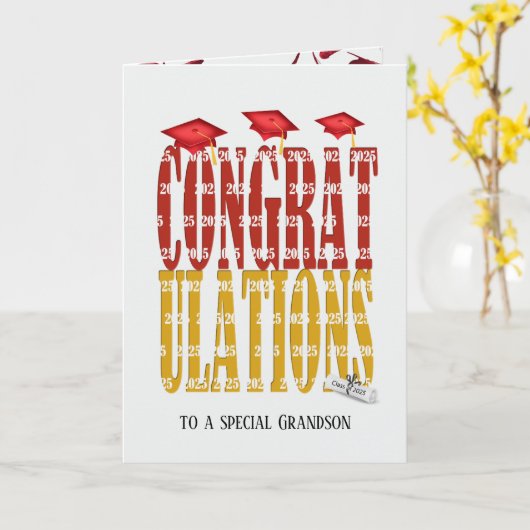 2025年孫の卒業 カード (黄色い花)