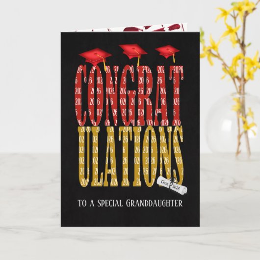 2025年孫娘の卒業 カード (黄色い花)