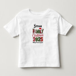2025年家族クリスマスのカスタマイズ可能なお揃いTシャツ トドラーTシャツ
